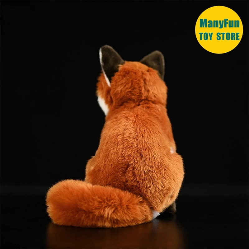 Peluche de zorro rojo para niños, juguete de simulación de
