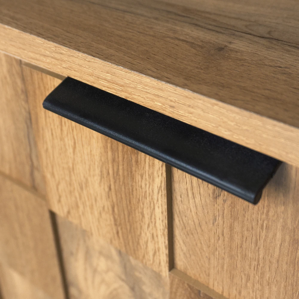 PINGGO Modernes 4-Türiges Sideboard 160,5x35,5x78cm Praktische Aufbewahrungslösung für Wohnzimmer, Schlafzimmer und Esszimmer – Detail 23