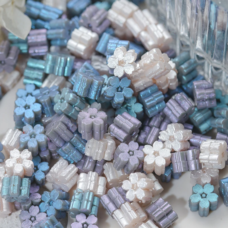 60pcs Sakura Wax Seal Beads INS Glitter Fire Paint Wax Beads DIY Envelope Wedding Invitation Vintage Stamp Craft Supplies