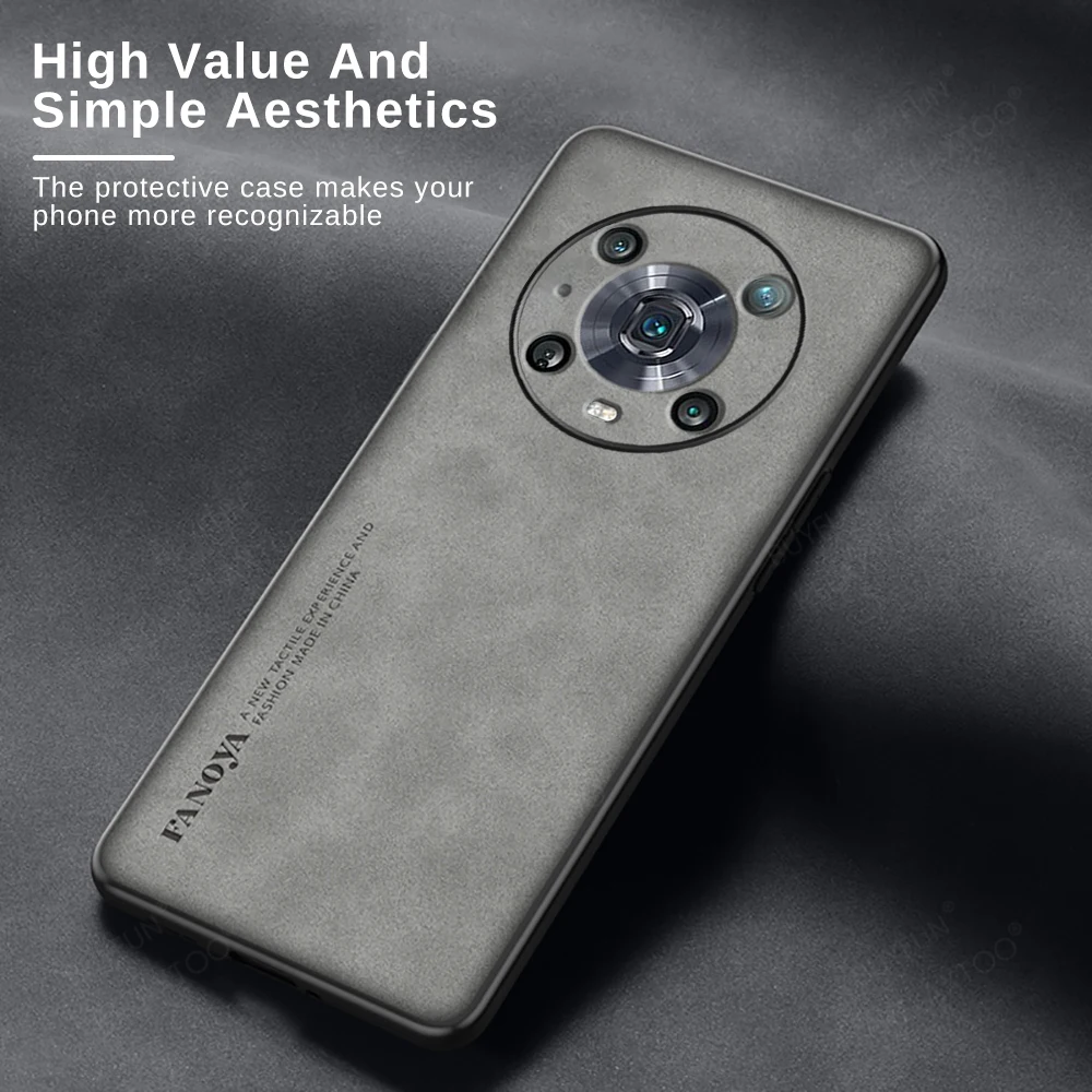 Honor Magic4 Pro Phone Shockproof Cover Xonor Magic 4 Pro Magic4 Lite 양가죽 가죽 소프트 보호 케이스 Fundas