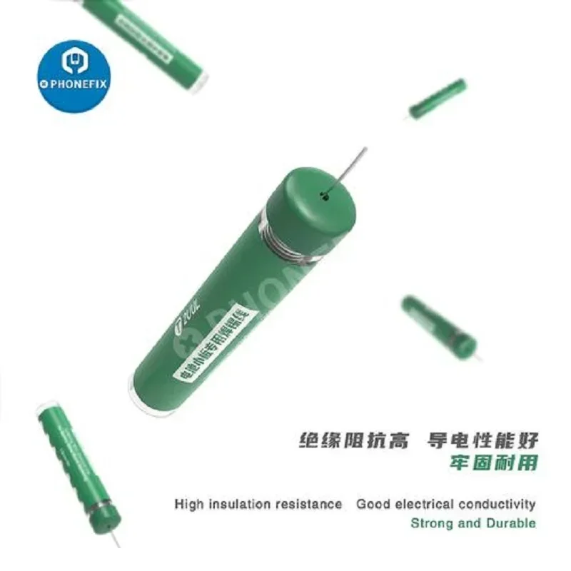 2UUL 납땜 와이어 3M 0.8mm 휴대 전화 금속 보드 배터리 납땜 수리 도구 필요 없음 스폿 용접 기계