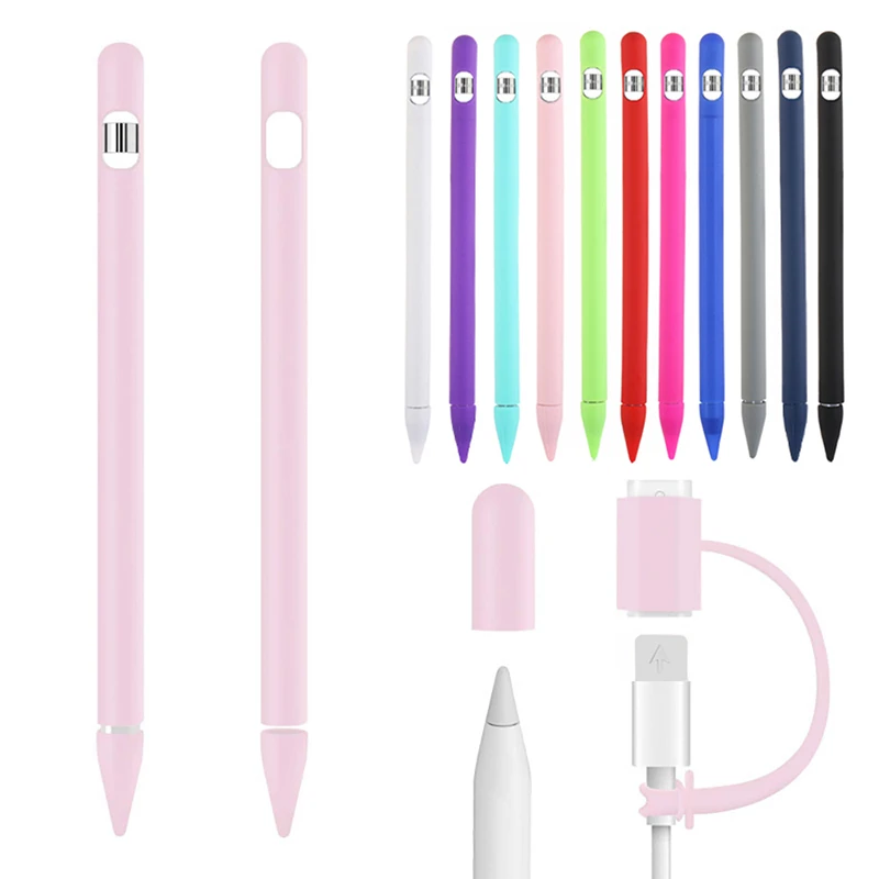 Custodia In Silicone 4 In 1 Per Apple Pencil 1 Custodia Adattatore Portatile Anti-Perso Per Matita Skin Touch Per Portapenne Apple Pencil 1 Stilo