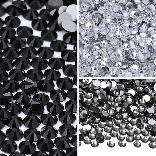 Hot Selling SS03-SS50 Flatback Rhinestones Decoration DIY Glitter Crystal Round Stones For 3D Nail Art Accessories