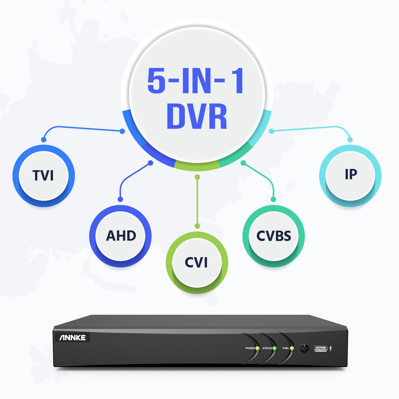 ANNKE H.265+ 4K DVR Ultra HD 5-in-1 8MP Surveillance DVR Output Video Recorder Remote Access Motion Detection Email Alert network video recorder surveillance security