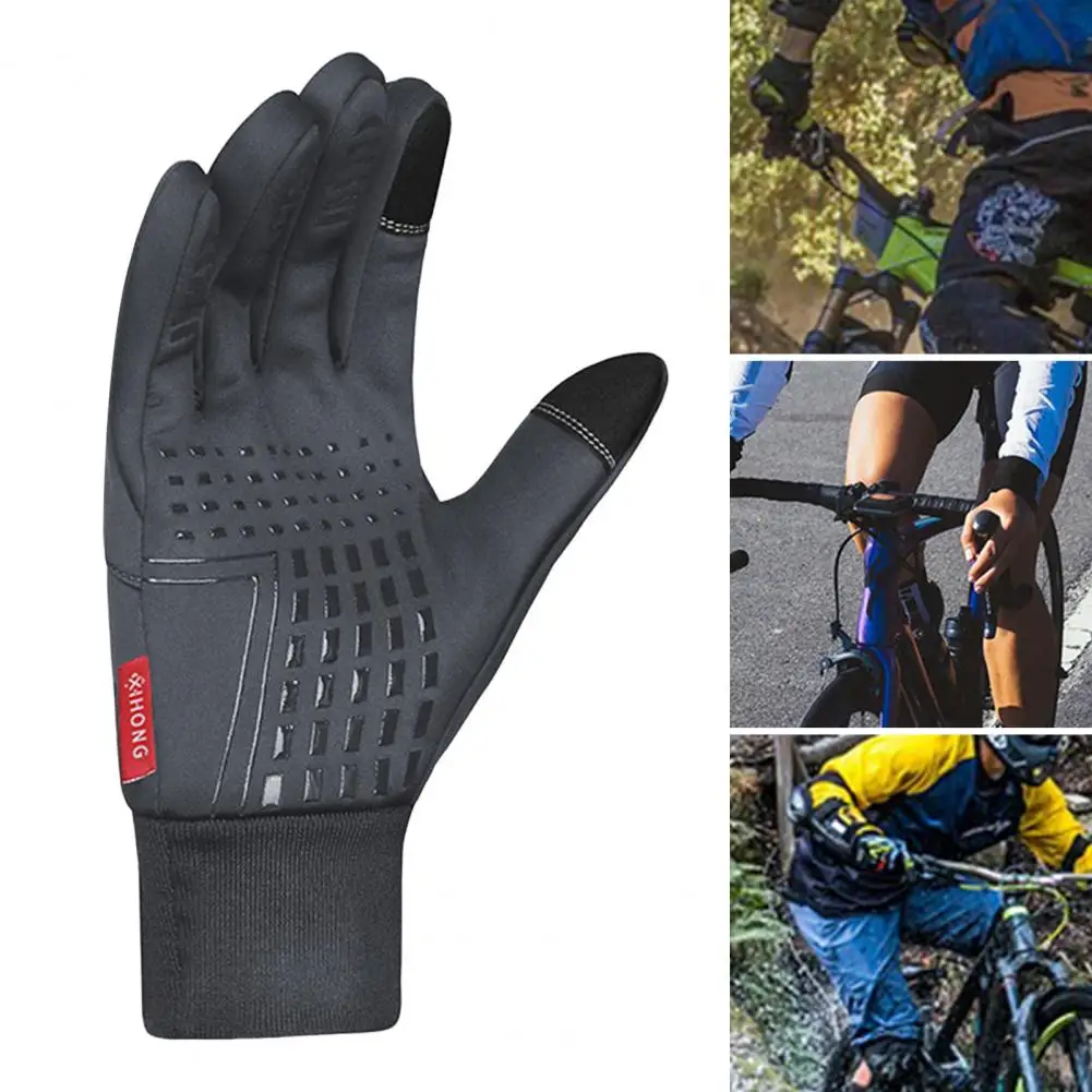 Winter Thermal Gloves Windproof Touchscreen Cycling Motorcycle Gloves Anti-slip Cold Weather Men Women Full Finger Riding Gloves 3