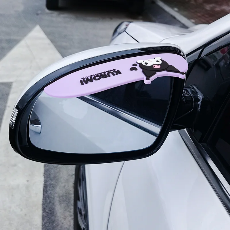 Sanrio Car Rearview Mirror Rain Shield Hello Kitty Universal Reflector Car Windows Weatherboard Cartoon Decoration