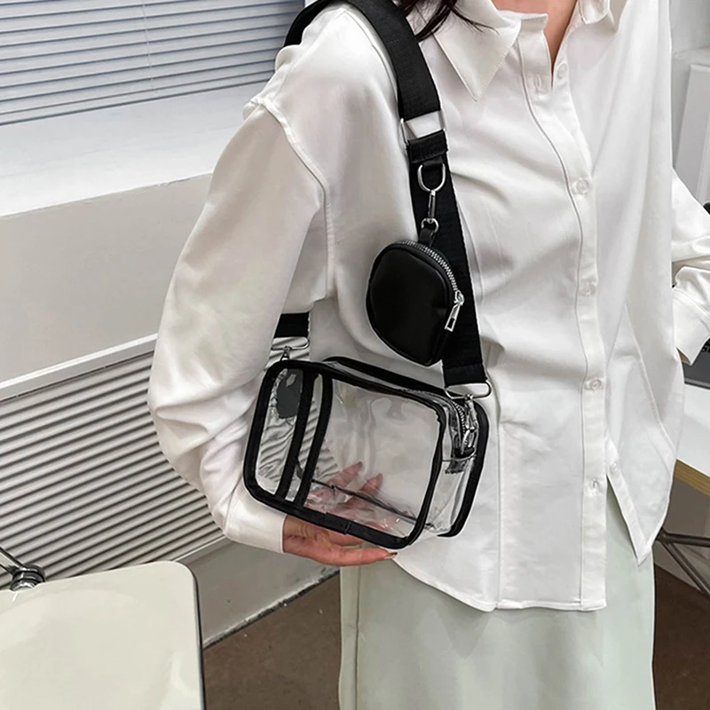 

2023 Women Transparent Small Crossbody Bags Summer Jelly Messenger Bag Female Travel Peach Shoulder Bag Girls Clear Purses