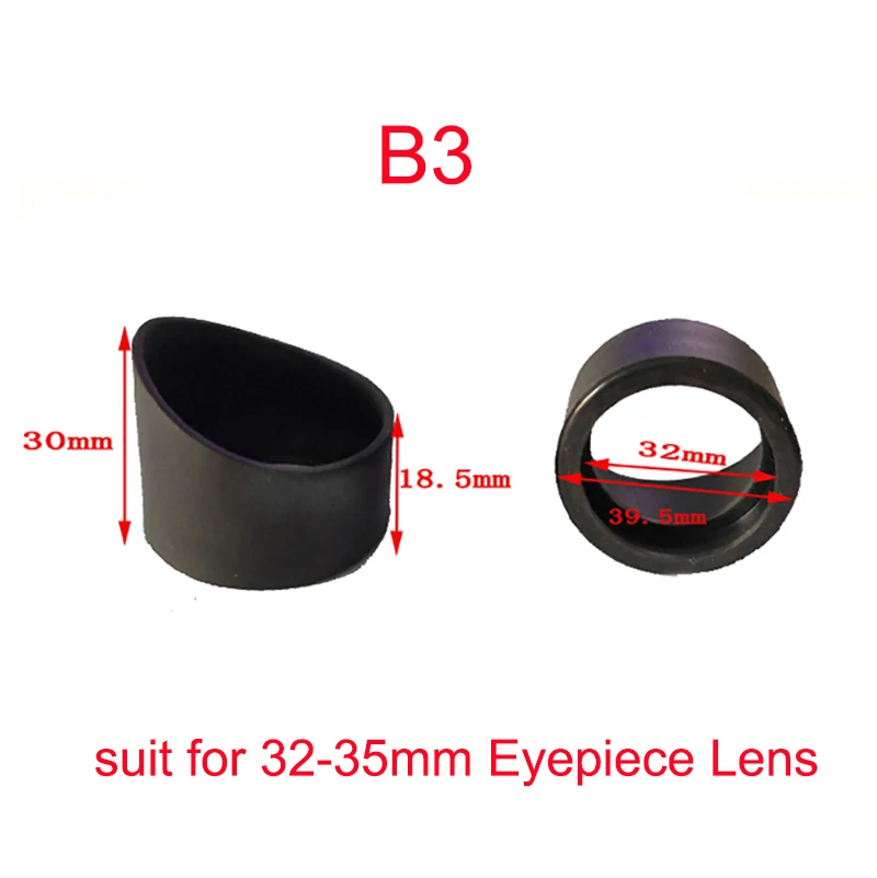 2PCS Various Biological Stereo Microscope Telescope Monocular Binoculars Use Rubber Eye Guards Cylinder Eye Shield Cups 5