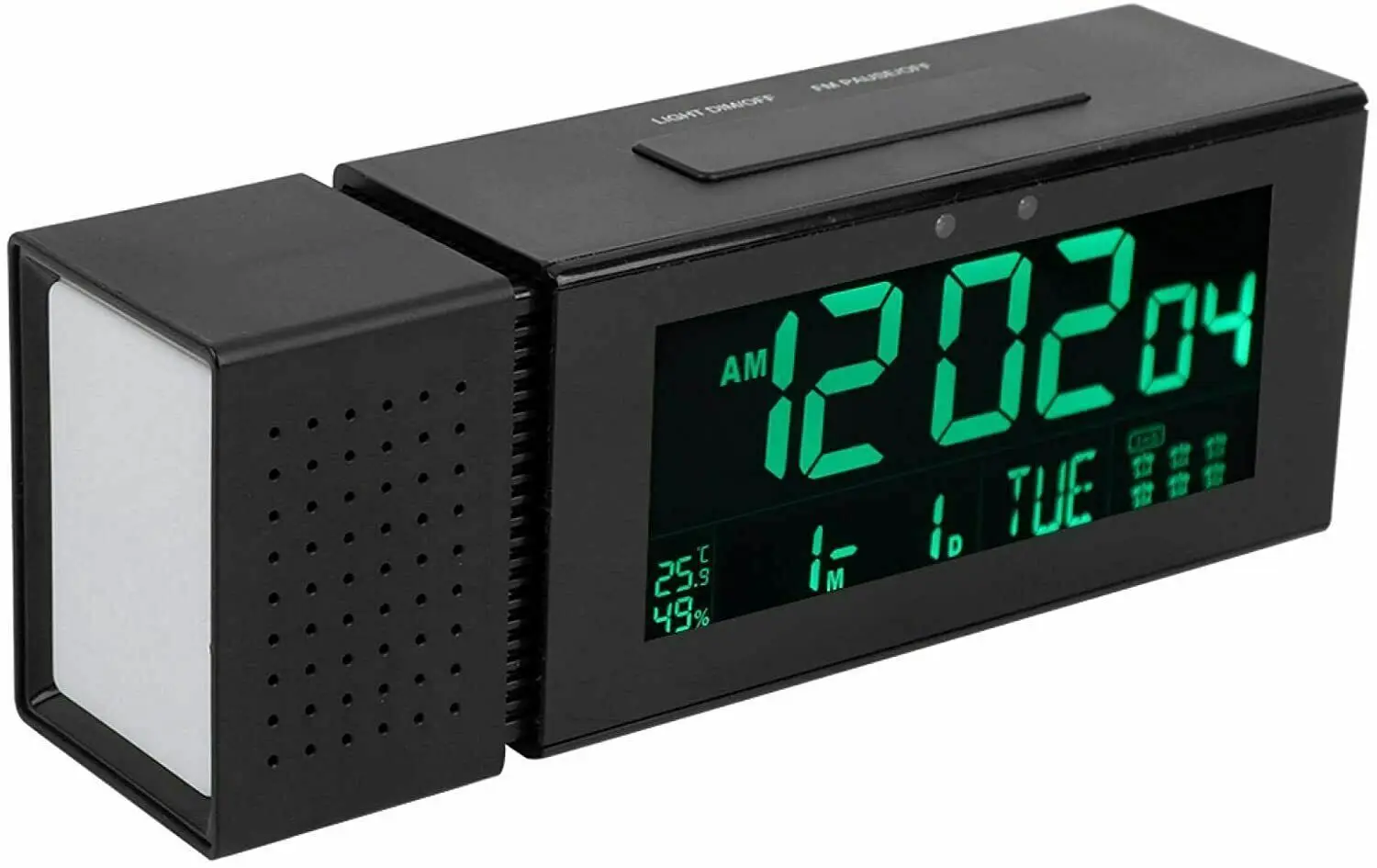 

Home Digital Alarm Clock Lighting Bell Alarm Clock Precise Atomic Clocks with Remote Control Adjustable Dimmer Grandfather Clock