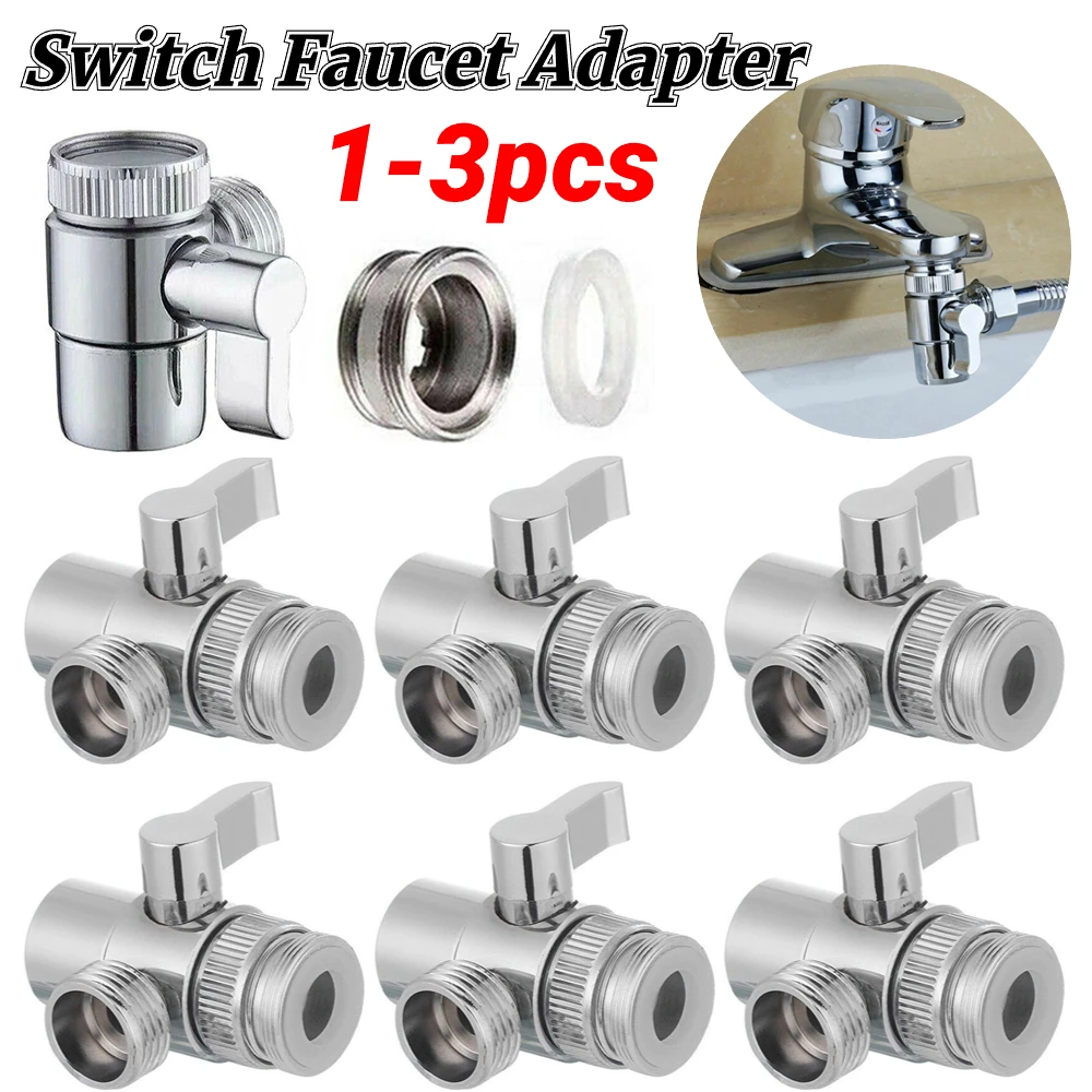 

1-3PCS Switch Faucet Adapter Kitchen Sink Splitter Diverter Valve Water Tap Connector Toilet Bidet Shower Kitchen Accessories