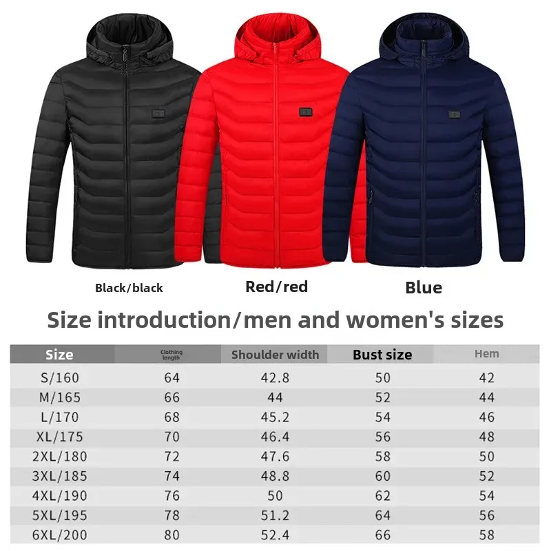 Cross-Border Intelligent Four-Control Twenty-Three Zones Charging Heating Cotton-Padded Coat Winter Three-Barrier Adjustable Tem