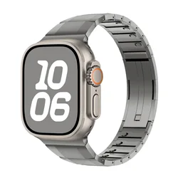 Premium Stainless Steel Watch Band - Elegant Metal Bracelet - 38 40 41mm S10 - 42mm (Titanium)