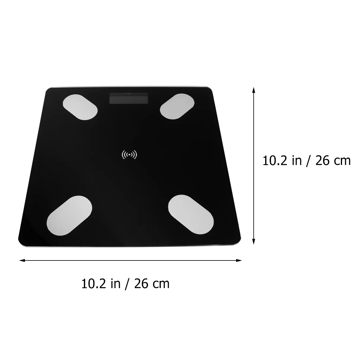 Square Scale LED Digital Scales without (Black, Pattern Blueteeth Scale)