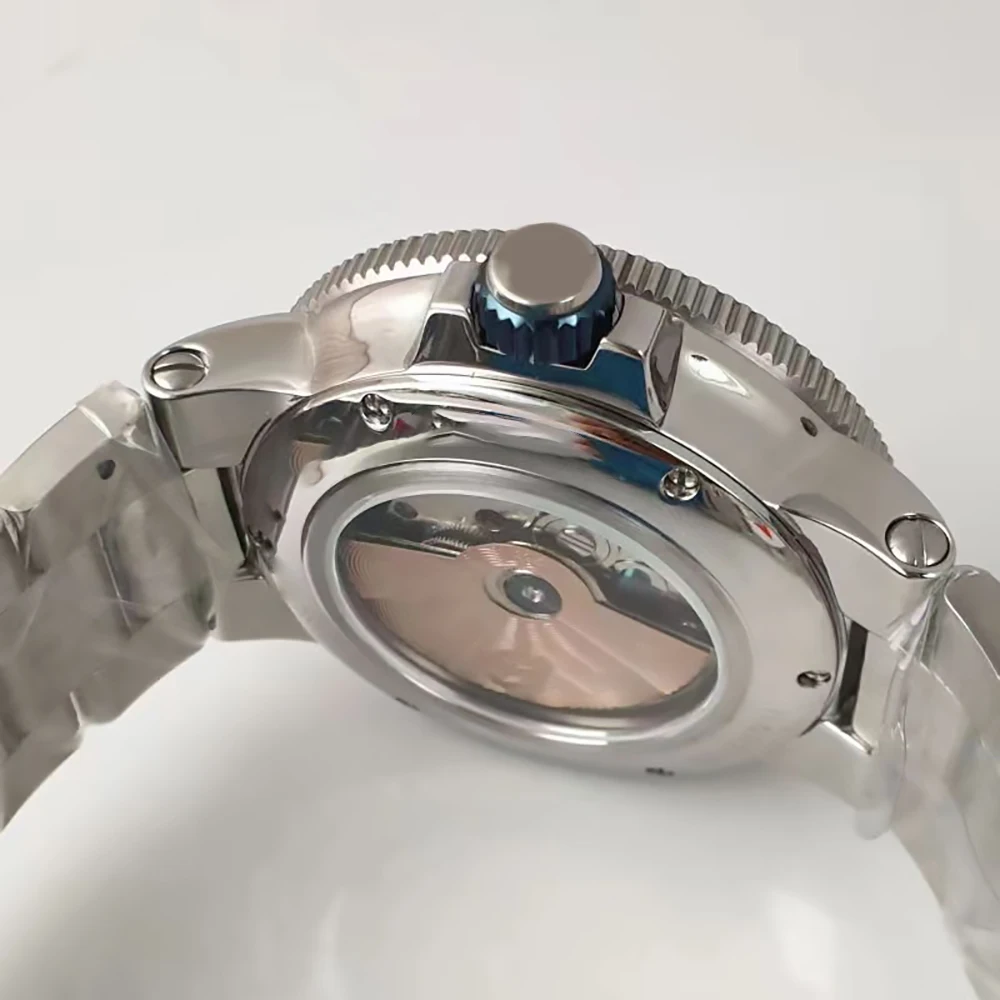 Steel case steel belt automatic mechanical men's watch, high quality underwater classic multi-function calendar watch