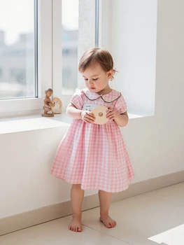 Baby Girl Sleeveless Floral Print Ruffle Hem Dress with Bow Detail and Matching Bloomers Set 3