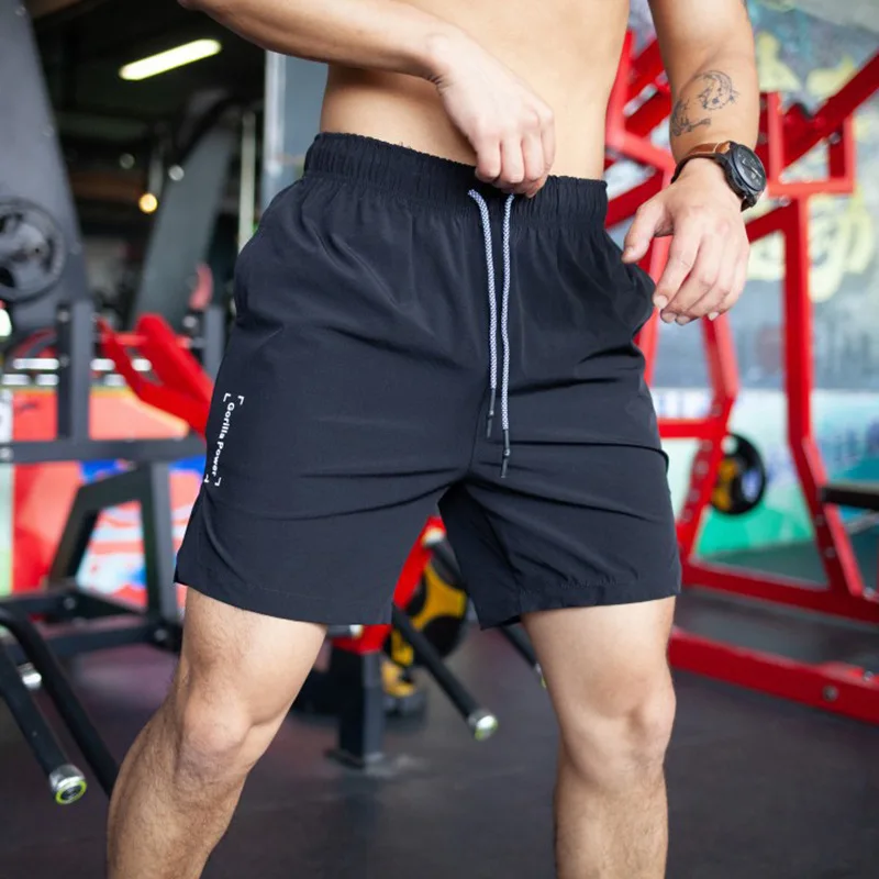 2024 New Men Gym Fitness Loose Shorts Bodybuilding Joggers Summer Quick-dry Cool Short Pants Male Casual Beach Brand Sweatpants 5