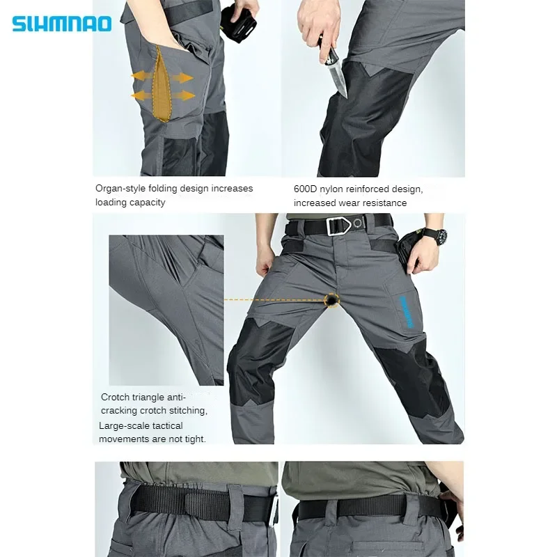Description Picture 6 of itemOutdoor Wear resistant Tactical Work Pants Men's Camouflage Mountaineering Fishing Spring and Autumn High end Waterproof New