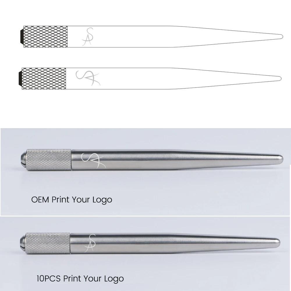 ユニバーサルホルダーシルバーステンレス鋼 Microblading ペン
