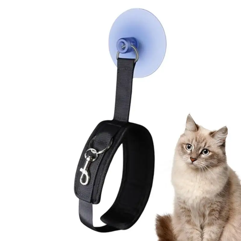 

Dog Bath Tether With Suction Cup Adjustable Dog Safety Belt Leash Pet Seat Belt Tether With Adjustable Collar For Pet Dog Cat