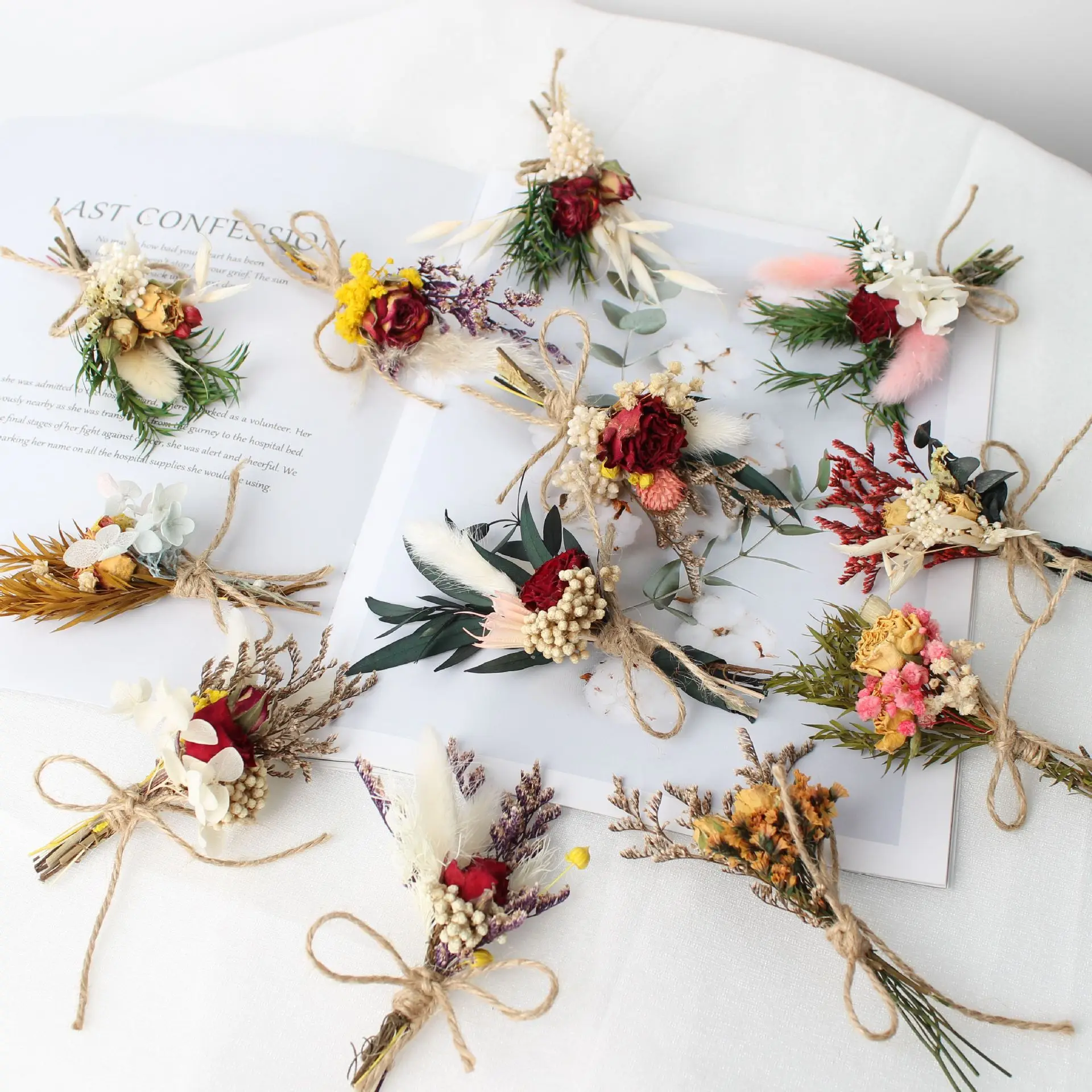  6 Pcs Dried Flowers for Crafts, Mini Dried Flowers with Stems  for Crafts Bulk, Dried Flowers for Vase : Home & Kitchen