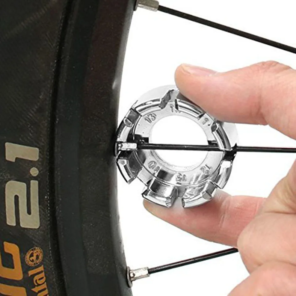 Bike Accessories Bike Spokes Nipples Bicycle Spoke Nipple Wrench 8 Way Groove Bike Wheel Rim Adjuster Galvanized Tool