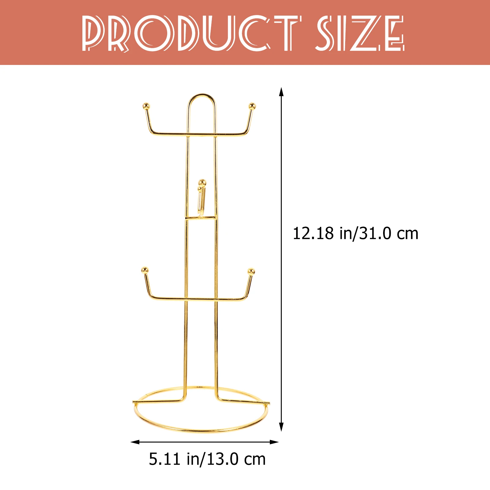 Six Hooks Iron Cup Holder Mug Tree ganizer Coffee Cup Holder Tea Tree Countertop Mug Rack Pantry Display Tumbler
