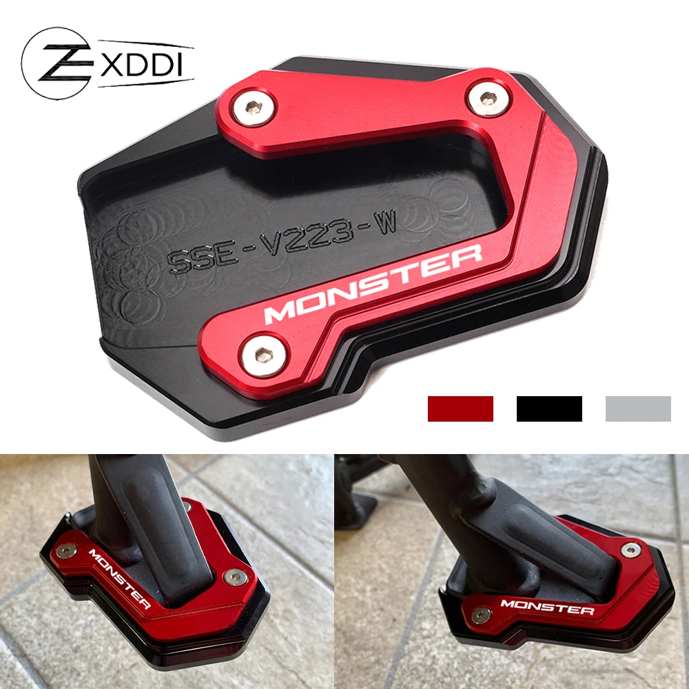 For DUCATI Monster 950 SP 937 890 821 1200 1200S 2014-2026 Motorcycle Kickstand Side Stand Extension Pad Enlarger Suport Plate