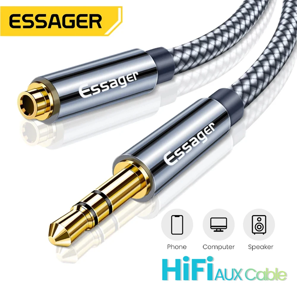 Essager Headphone Extension Cable Jack 3.5mm Audio Aux Cable 3.5 mm