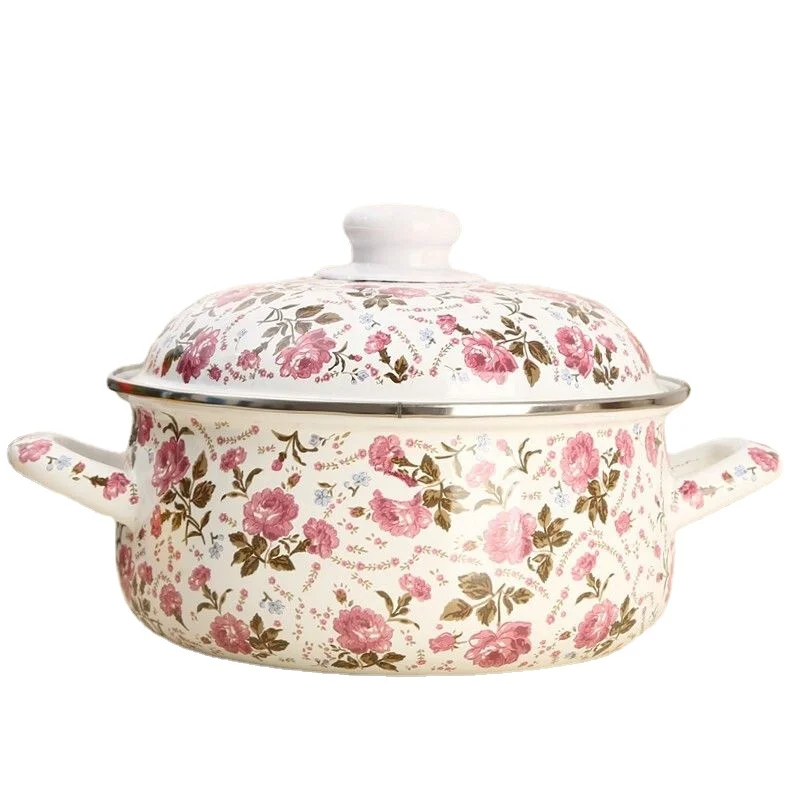 SaucepanSoupPotsPorcelainEnameledThickenKitchenAccessoriesGas