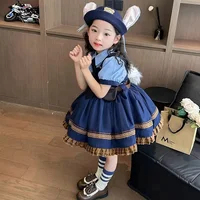 Robe de princesse Zootopia Judy lapin officier de Police robe Lolita dérivés d'animation enfants Cos vêtements cadeaux pour filles 6