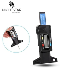 Digital Tread Depth Gauge with LCD Display (Black)