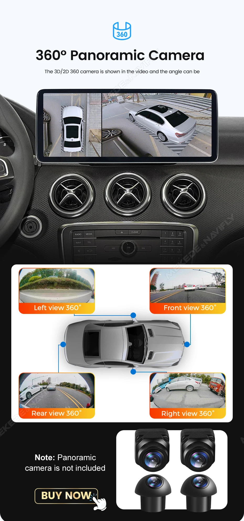 Mekede Snapdragon 680 Android 14 Autoradio für Mercedes-Benz C GLC Klasse W205 X253 W446 W447 Kabelloses Carplay Intelligentes System – Detail 29
