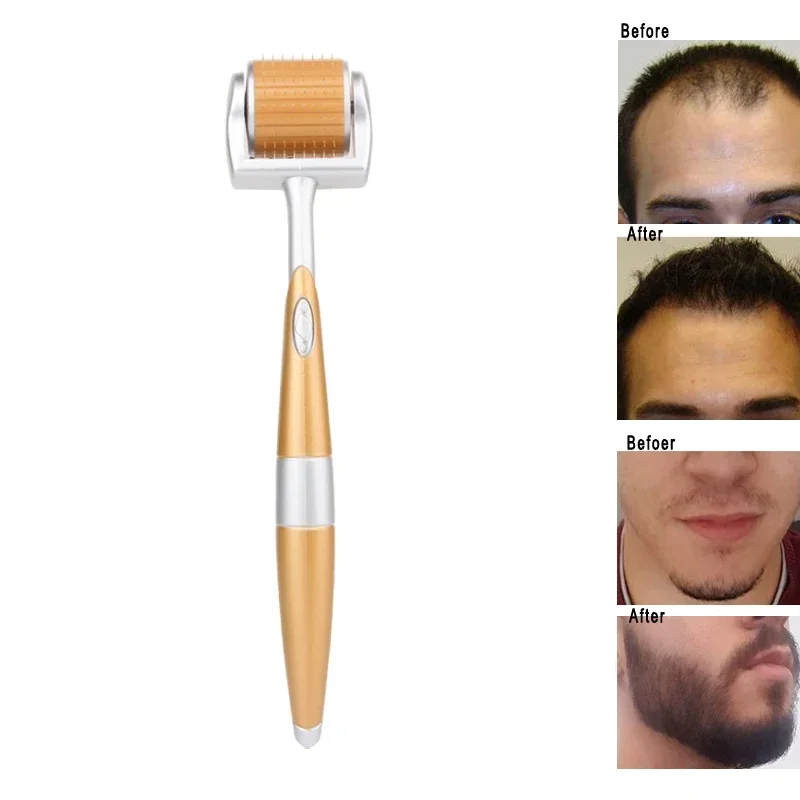 Beard Derma Roller Microneedlling Seamless 192 Titanium Needle For Skin Care Body Treatment Beard Grow Hair Re-Growth Acne Scars