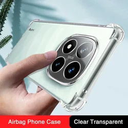 Transparent Soft Silicone Phone Case with Airbag Back Cover for Redmi Note 14Pro 5G
