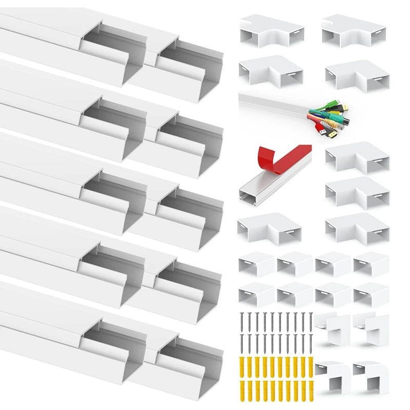 

TV Cable Duct Set TV Cable Organiser, 10 Pieces X 0.4 M, Cable Duct For Cables Cable Duct
