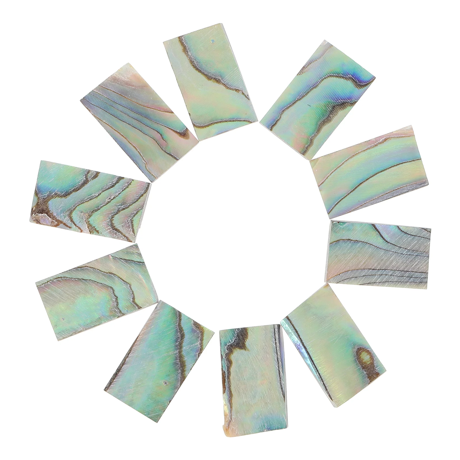 

10 Pcs Musical Instruments Guitar Insertion Strip Shell Decoration Strips for Guitars Abalone DIY Sound Hole Natural