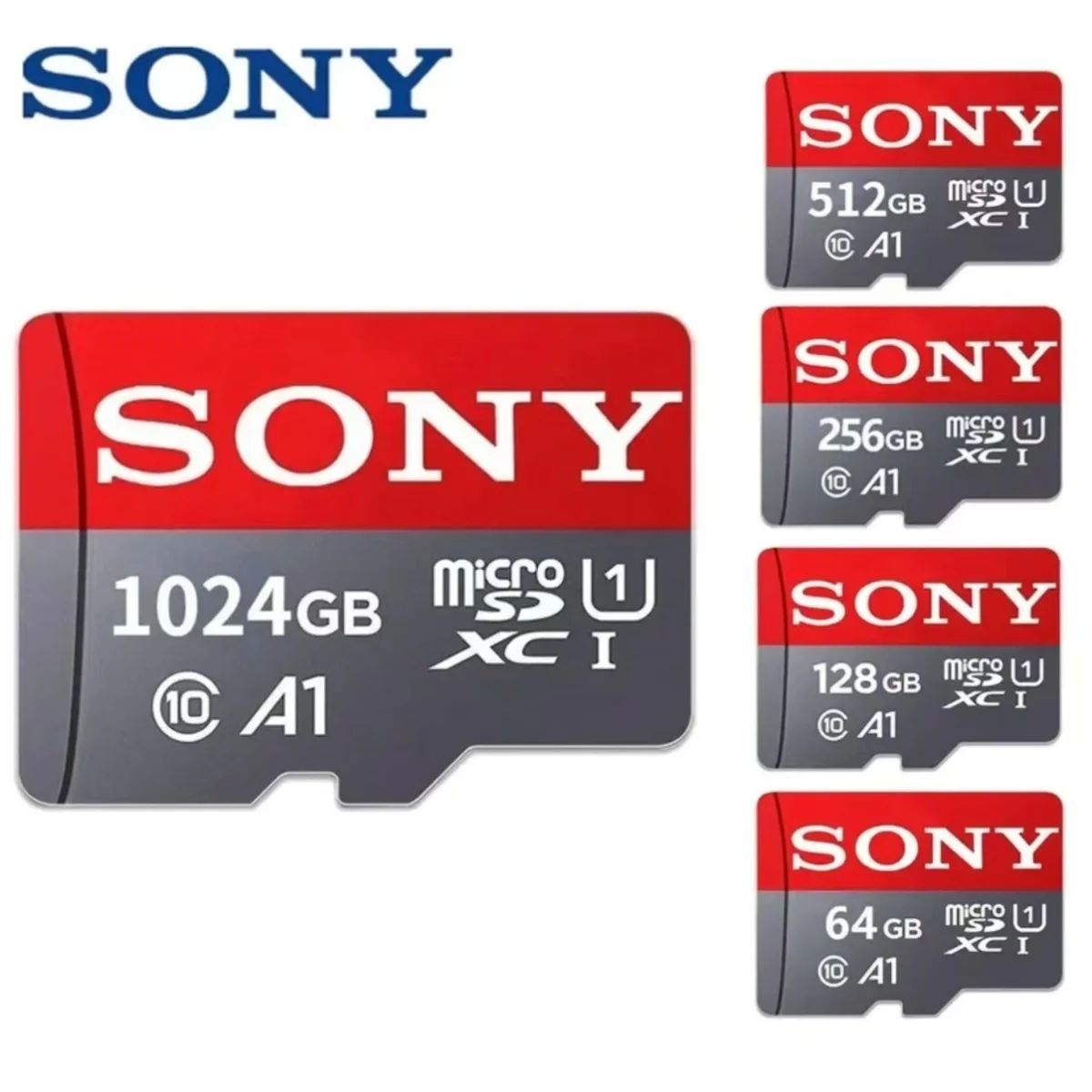 thumbnail image 1 of Tarjeta de memoria Micro SD de Sony, minitarjeta de memoria clase 10, 32 GB, 64 GB, 128 GB, 256 GB, U3, 4K, alta velocidad, tarjeta de memoria flash TF Mecard C10, 1 of 5