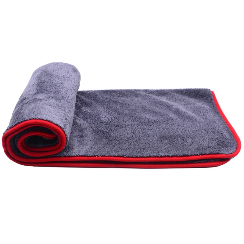 

1000GSM 90X60cm Large Size Thick Plush Microfiber Towel Car Wash Clean Cloths Microfibre Wax Polishing Detailing Towel Absorbent