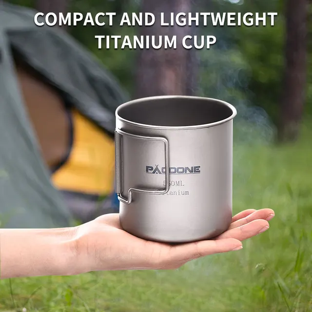 PACOONE Titanium Camping Mug 5
