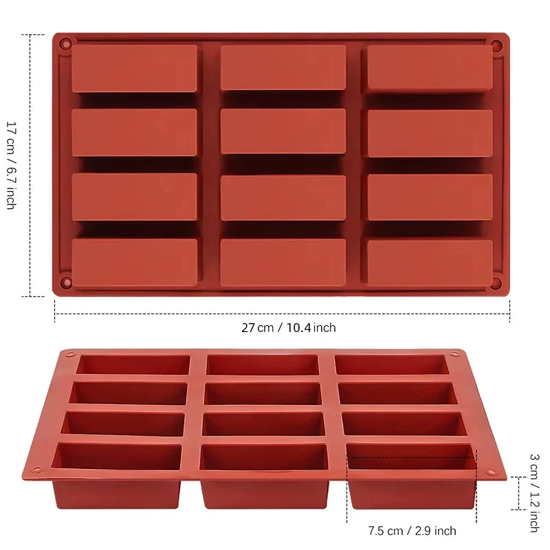 12 Lattice Chocolate Bar Mold for Baking Energy Bars Protein bars Truffles Brownie Cornbread Cheesecake Soap Butter Mould