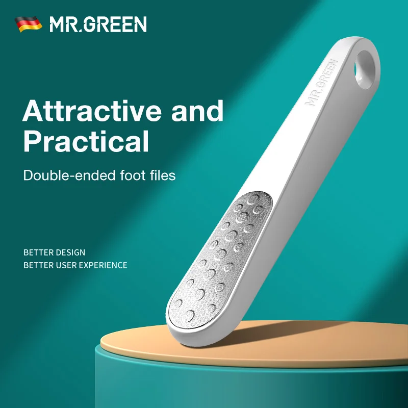 MR.GREEN 발 파일 죽은 피부를위한 양면 캘러스 리무버 전문 페디큐어 도..