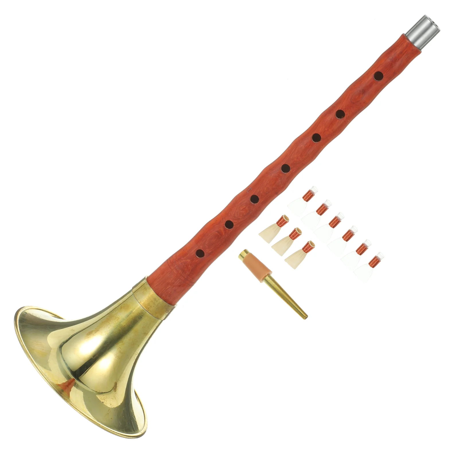 

D Adjustment Suona Horn Traditional Instrument Rosewood Chinese for Beginners Rosewood-made Professional Premium