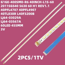 Enhanced LED Backlight Strip for 40'' TV, 60 LEDs, 455mm Length (2 PCS For 1 TV)