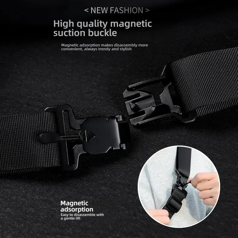 2024 New Fashion Satchel Cool Bag Men Student Shoulder Bag Boy Cycling Backpack Shoulder Crossbody Function Sports Crossbody Bag