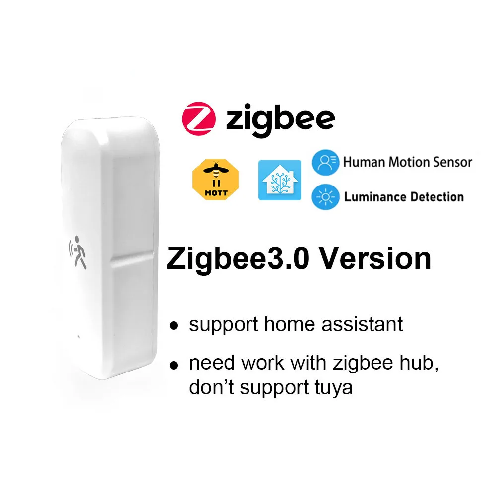 ZigBee 3.0 Sensore di movimento umano Tuya 10G Mmwave Radar Sensore di umidità della temperatura Sicurezza antifurto Funziona con l'assistente domestico