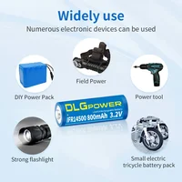 DLGPOWER 3.2V AA/14500 800mAh LiFePO4 Battery Rechargeable Battery 2000 Discharge Cycle Flashlight Wireless Mouse Keyboard Toy 5
