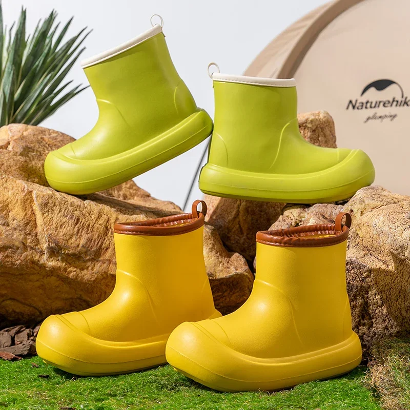 Mode Wasserdichte Regen Stiefel für Frauen Candy Farbe Comfotable EVA Plattform Regen Schuhe Frau Dicke Sohle Nicht Slip Outdoor Schuhe – Detail 12