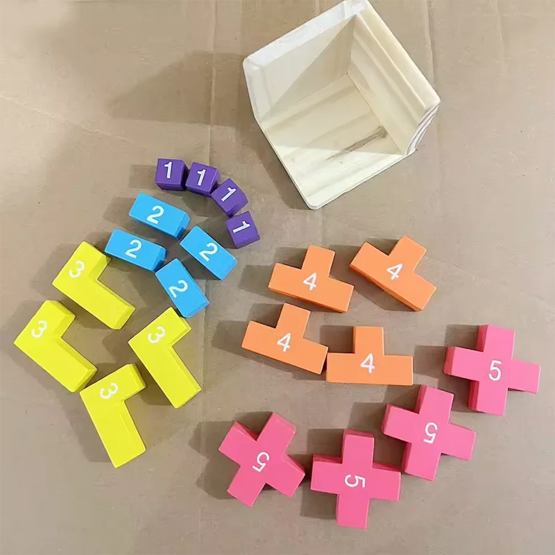 3D キューブパズル Luban 連動クリエイティブ教育木のおもちゃ脳
