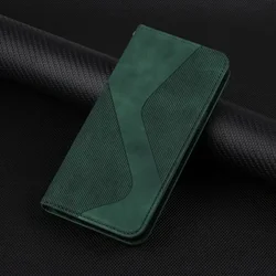 Magnetic Leather Wallet Case with NFC Compatibility for Poco M4 Pro 4G (Green)
