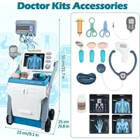 Doctor Kit Toy Pretend Play Doctor Games for Toddlers Medical Cart Kit with Sounds Thermometer Stethoscope CT X-ray Toy for Kids 2